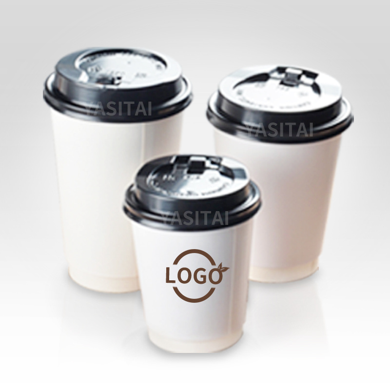 Manufacture Customized Print Logo Coffee Cups 8oz 12oz 14oz 16oz 22oz Paper Glass for Hot Drink with Lids