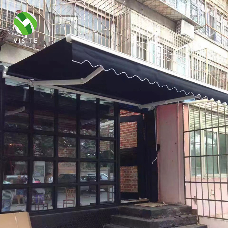 Customized hot selling outdoor garden aluminum folding arm awning electric retractable with led light full cassette awning