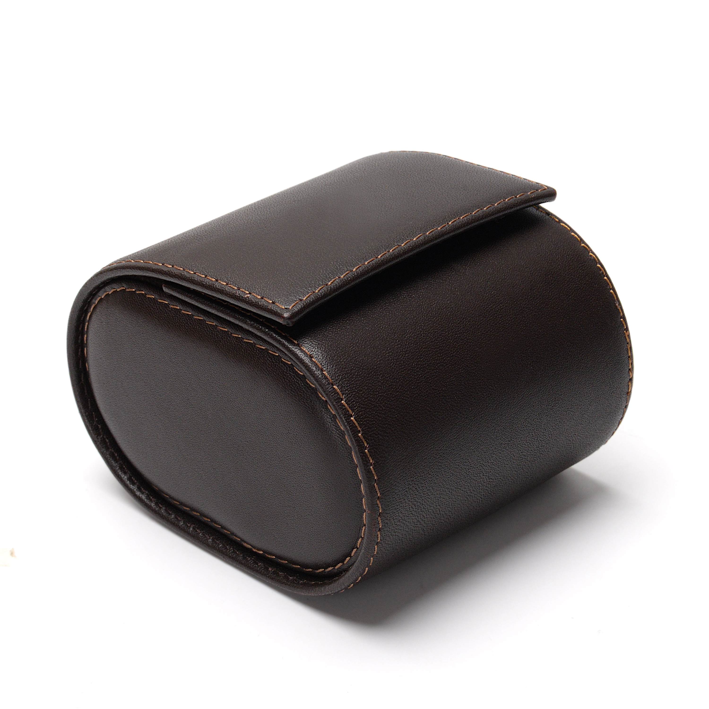 Handmade Genuine leather 1Slots Storage Roll Up Genuine Leather Watch Gift Boxes Wholesale Watch Case For Wrist Watch