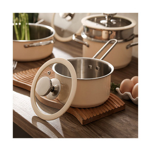 Stainless Steel Kitchen Cooking Soup Pots Cookware Set 304 with Silicone Gasket Lid Non-stick Milk Soup Sacuce Pot Pan