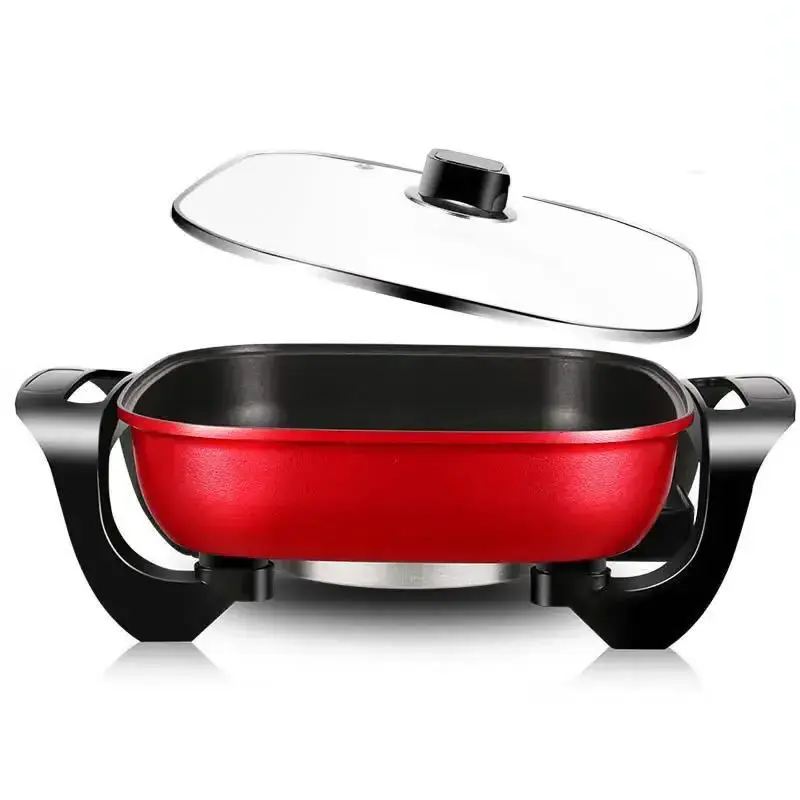 Electric Caldron Household Electric Chafing pOTDish Multi-Functional Cooking All-in-One Pot Korean Square Pot Student Dormitory