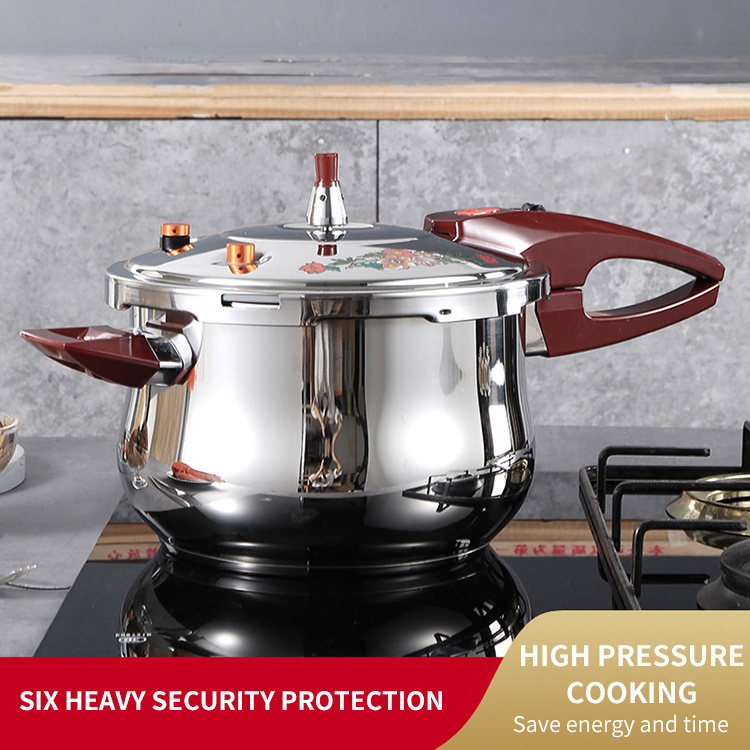 New Arrival High Quality Multi Function 5.5 Litre Stainless Steel Gas Pressure Cooker Doubles as Steamer with Glass Lid