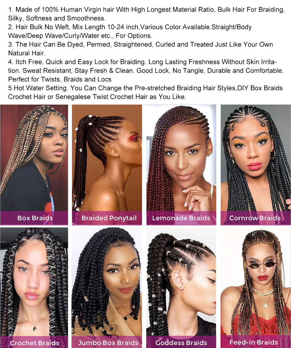 Human hair kinky braids best sale