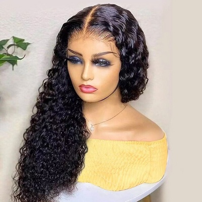 Wholesale Brazilian 13x6 HD Lace Wig Human Hair Transparent Lace Front Wig, Deep Wave 13*4 HD Swiss Lace Frontal Wigs