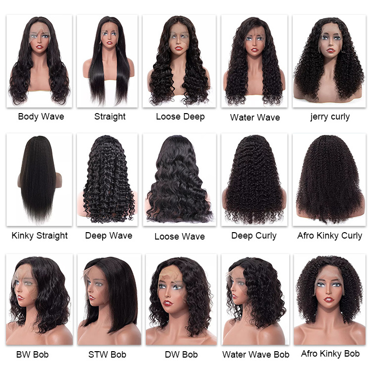 Wholesale Brazilian 13x6 HD Lace Wig Human Hair Transparent Lace Front Wig, Deep Wave 13*4 HD Swiss Lace Frontal Wigs