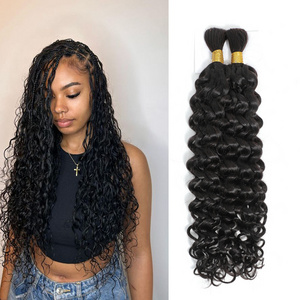 Afro Kinky Bulk Human Hair For Braids No Weft Jerry Curl Human Hair Bundles For Braiding Kinky Curly Deep Wave Water Wave