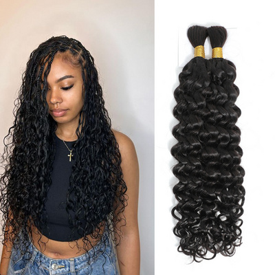 Afro Kinky Bulk Human Hair For Braids No Weft Jerry Curl Human Hair Bundles For Braiding Kinky Curly Deep Wave Water Wave