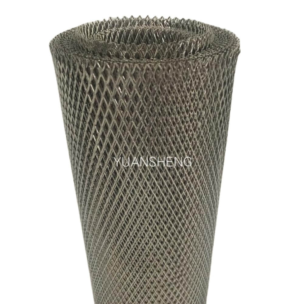 Black coated diamond mesh cover/coated metal expanded mesh hook/ black wire mesh cover