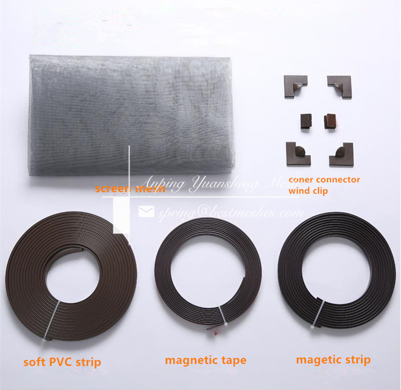 DIY Magnetic Insect Fly Screen Mesh Kit with Rollable PVC Strip for Window