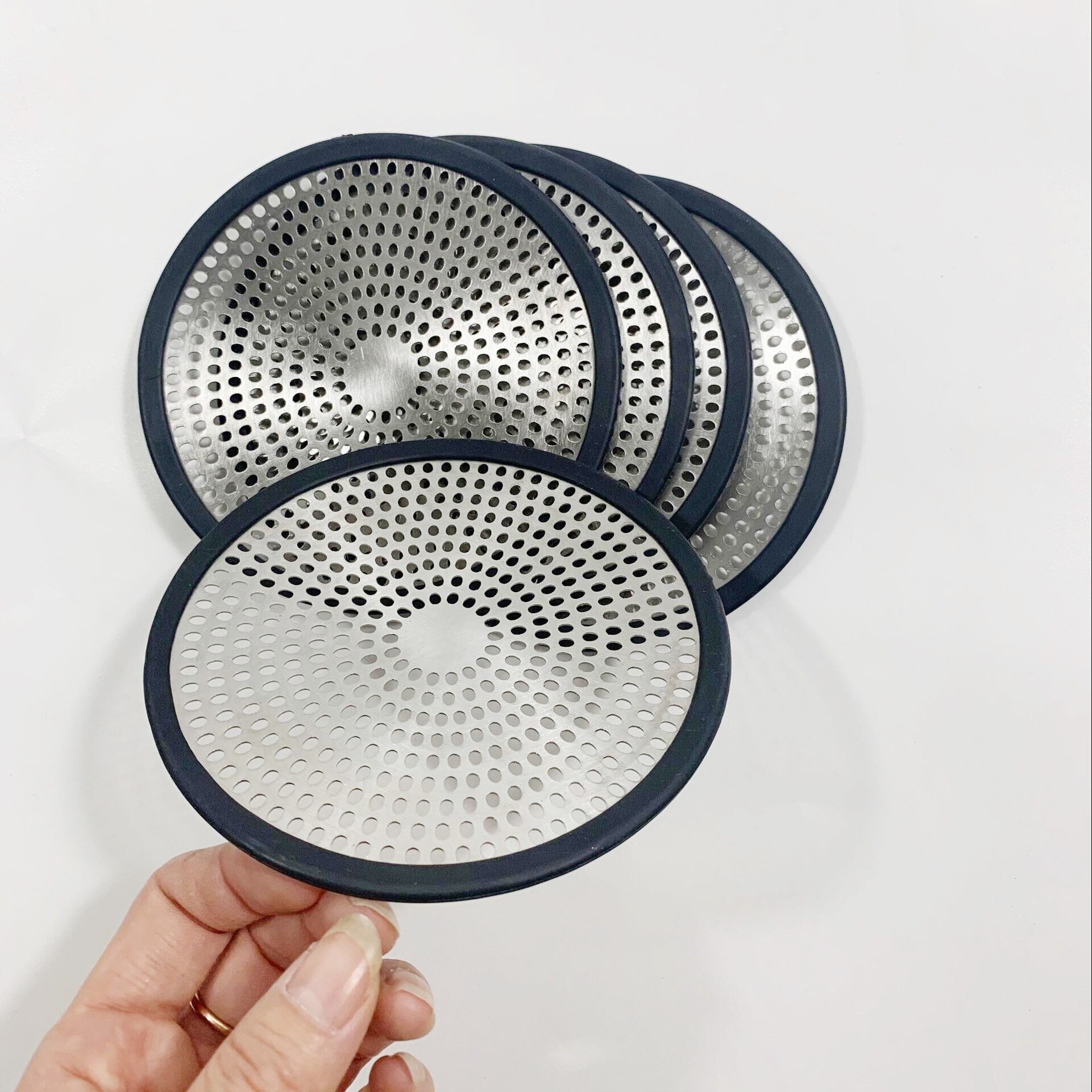 Stainless Steel Sink and Shower Hair Catcher Drain Cover for Kitchen and Bathroom