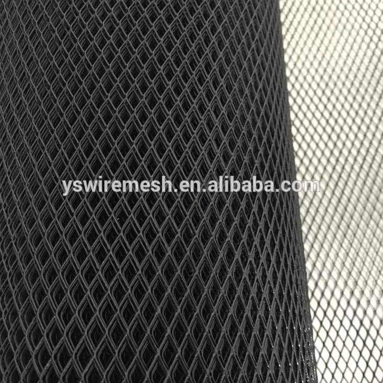 Black coated diamond mesh cover/coated metal expanded mesh hook/ black wire mesh cover