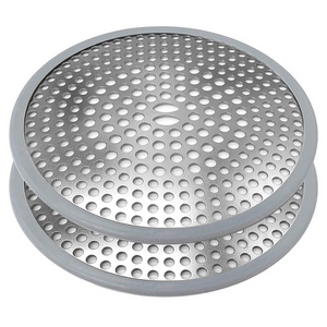 Stainless Steel Sink and Shower Hair Catcher Drain Cover for Kitchen and Bathroom