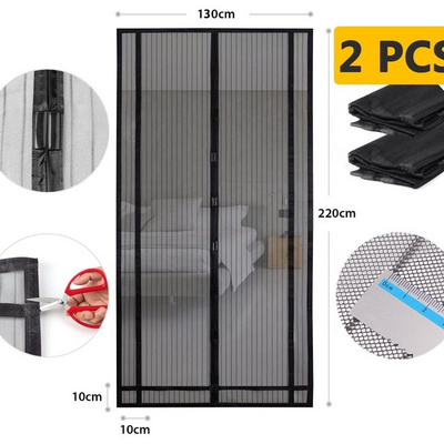 Magnetic mesh hands free fly screen Mosquito Net Door Curtain