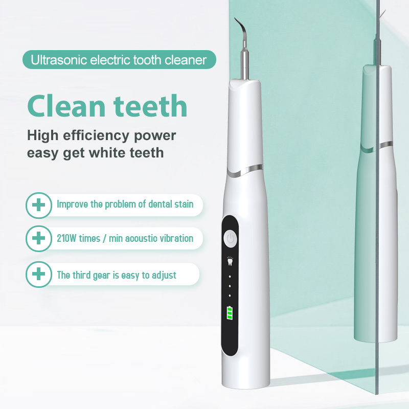 Ultrasonic Plaque Remover Household Tooth Cleaner Dental Waterproof Rechargeable Electric Teeth Cleaning Kit Dental Tools