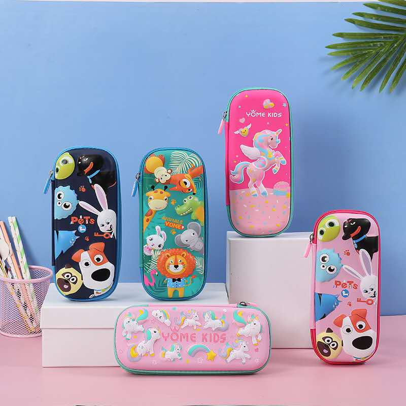 High Quality New 3D Custom Kids Hard Shell EVA Pencil Case EVA Printed Pencil Case