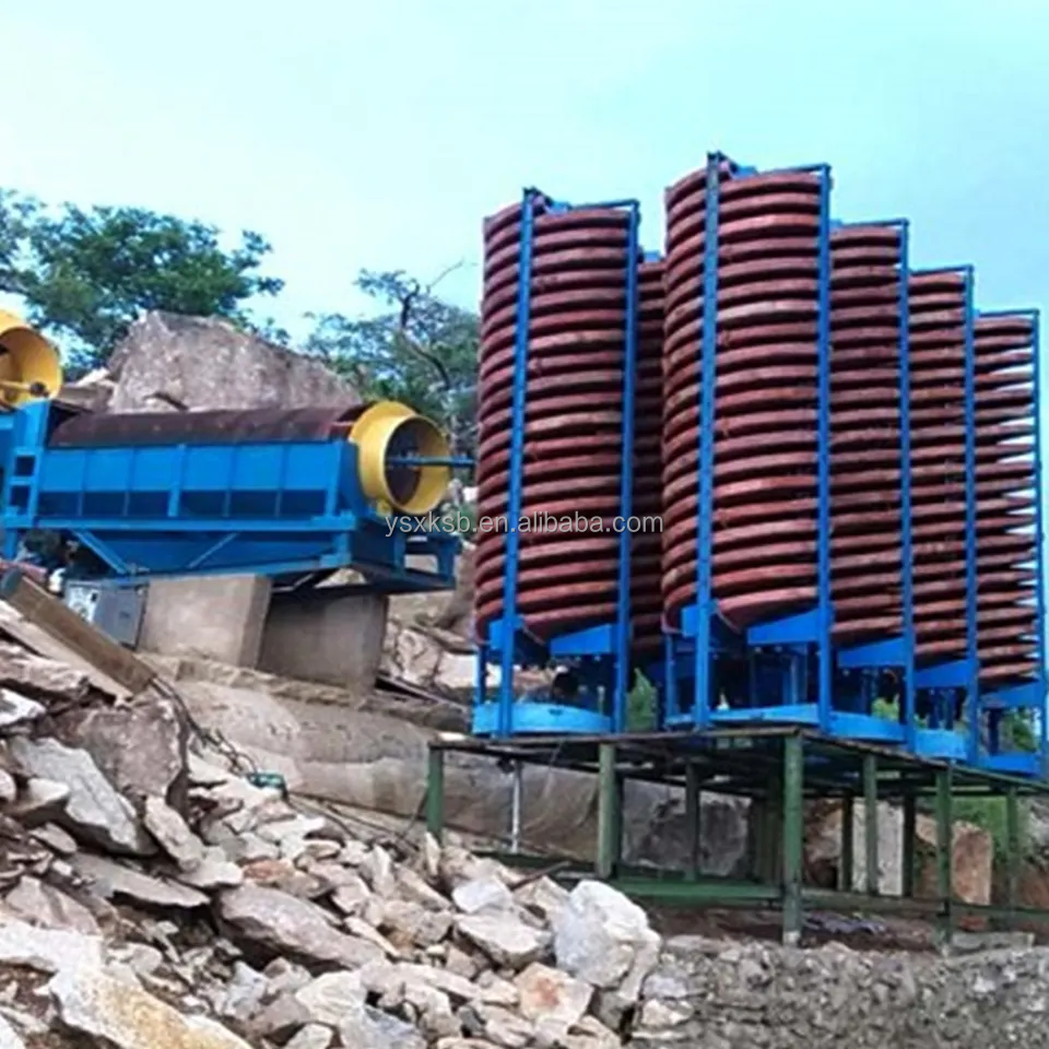 Complete Chrome Copper Ore Mineral Processing Equipment Alluvial Chrome Wash Beneficiation Plant Spiral Chute Machine price