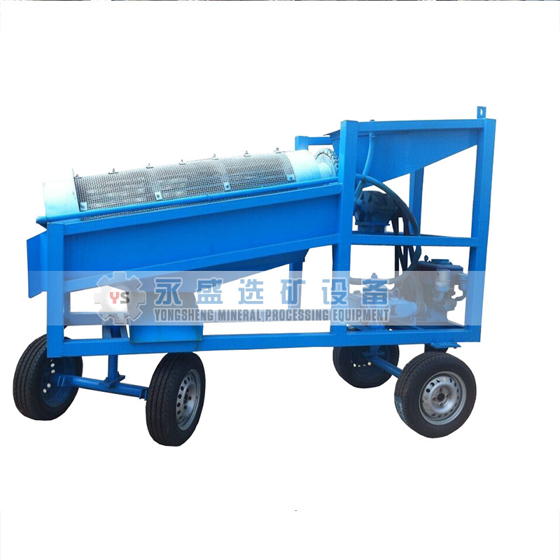 10 TPH Small Portable Sand Washing Machine / Gold Mining Machine Trommel Screen