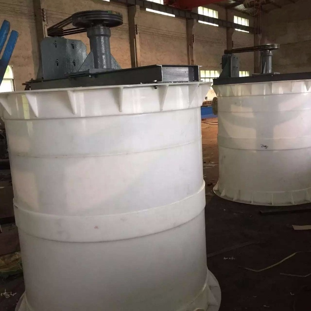 2024 High quality industrial Anti-corrosion mineral processing plastic gold leaching agitation tank ore slurry mixer equipment