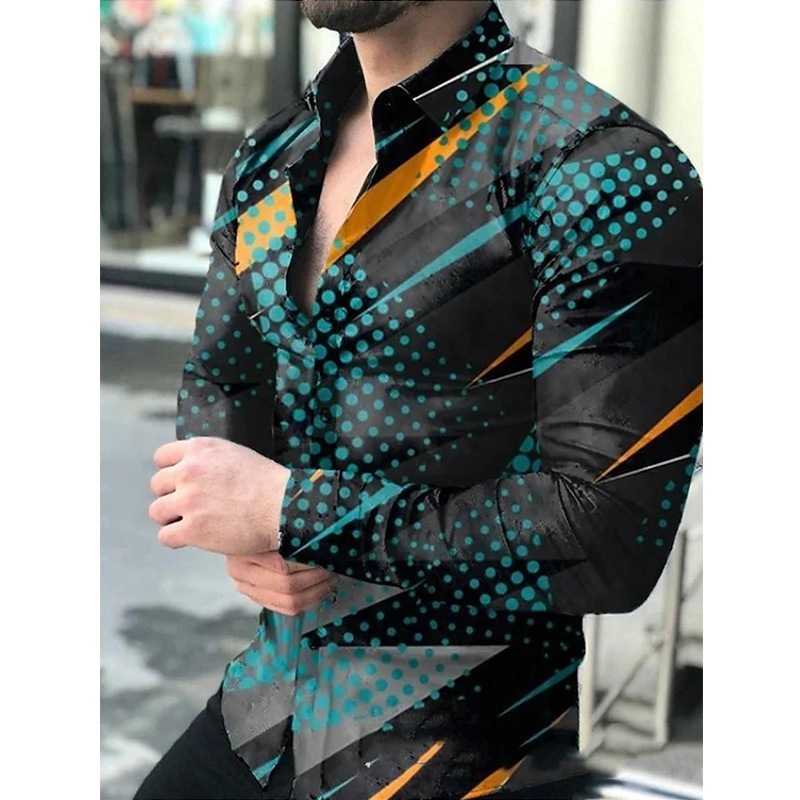 Custom Men's Floral Shirts Men's Sleeves Formal Wholesale Lapel Shirts Single Breasted Button Opening Men's Shirts