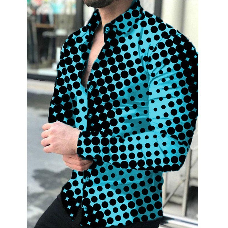 Custom Men's Floral Shirts Men's Sleeves Formal Wholesale Lapel Shirts Single Breasted Button Opening Men's Shirts