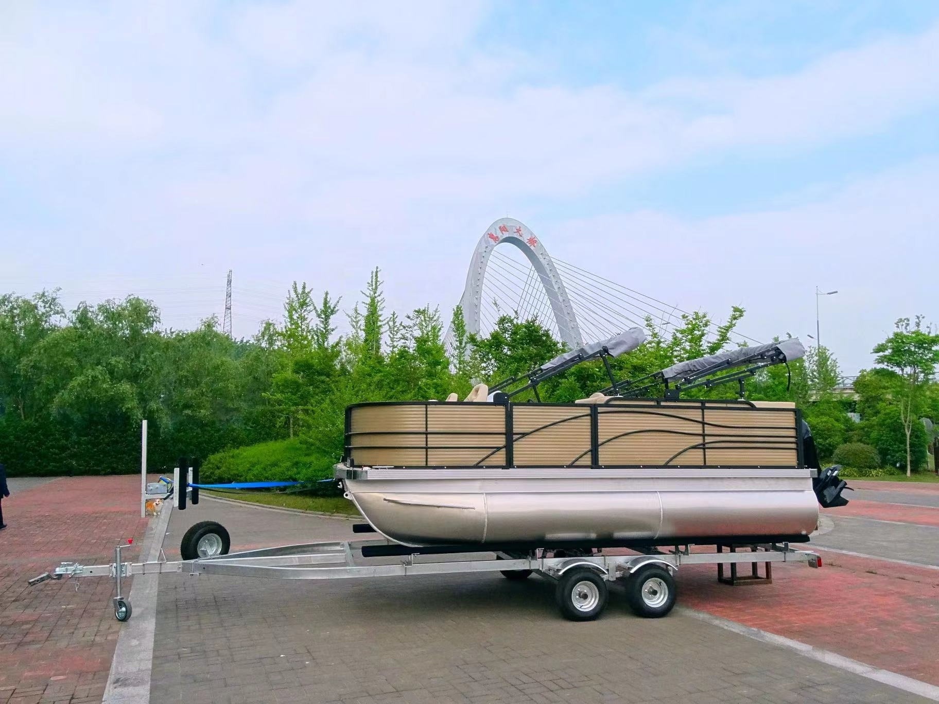 Fishing Electric Small Party Barge Pontoon Boats Luxury New Fastest Pontoon Boats For Sale