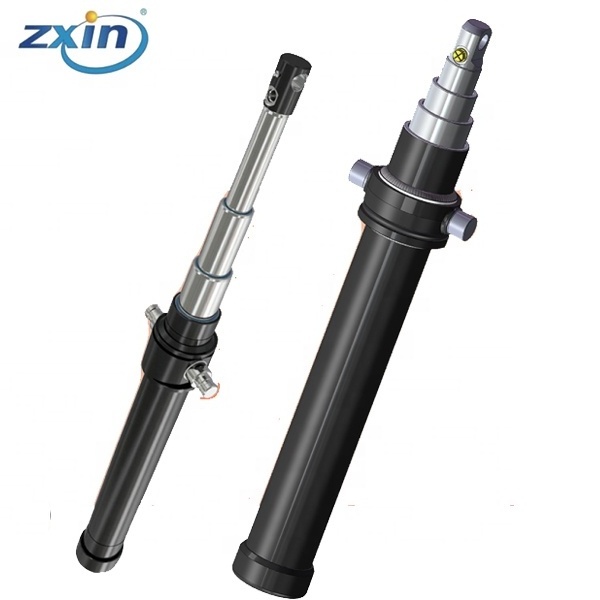 12 Ton Customized Light Duty Telescopic Hydraulic Cylinder for Tipping trailer