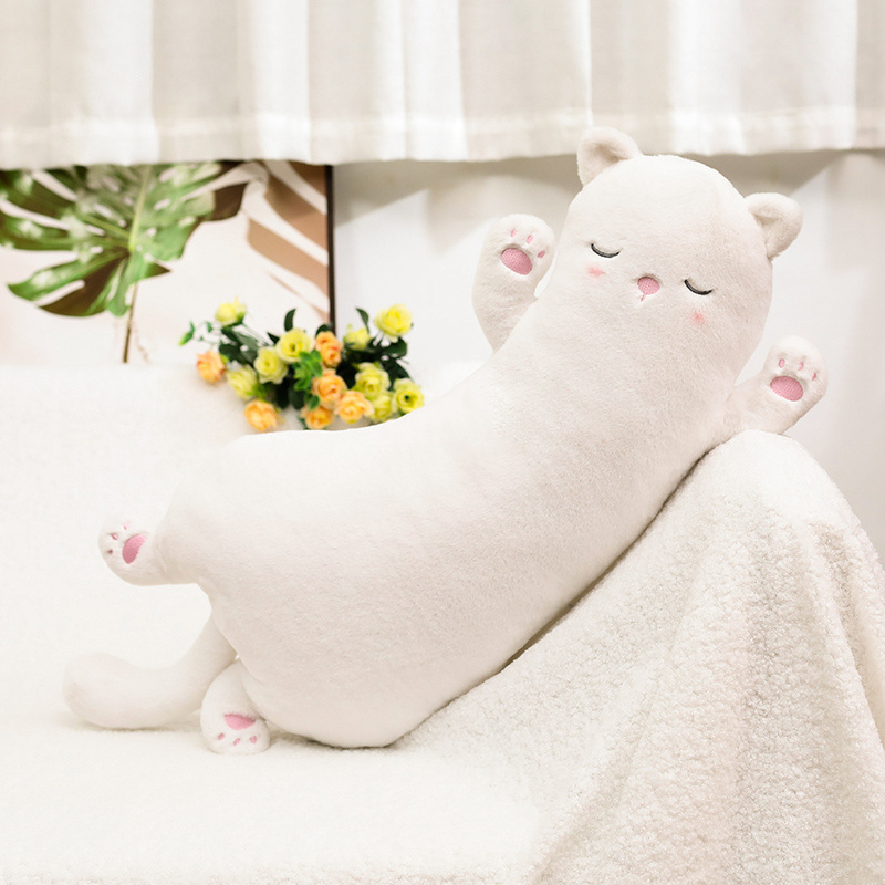 cute soft long cat pillow plush toys stuffed plush pillow cat long throw sleeping soft long body cat plush pillow