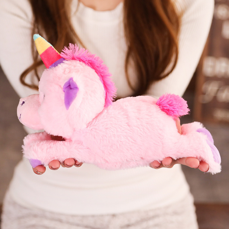 Custom Soft Toy Stuffed Animal Snap Bracelet Plush Slap Bracelet Kids Toy Peluche Unicornio Wholesale