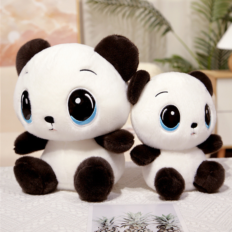 Wholesale cute Sitting Plush Panda Toys lovely stuffed animal plush panda toy for Kids