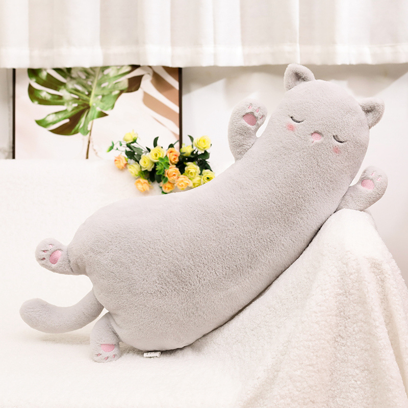 cute soft long cat pillow plush toys stuffed plush pillow cat long throw sleeping soft long body cat plush pillow