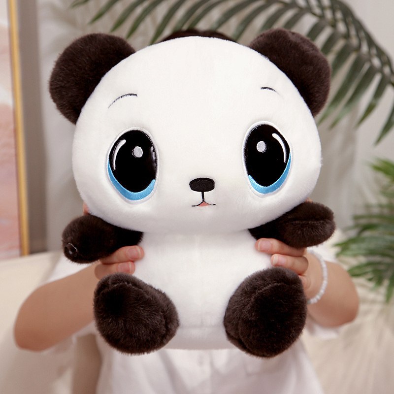 Wholesale cute Sitting Plush Panda Toys lovely stuffed animal plush panda toy for Kids