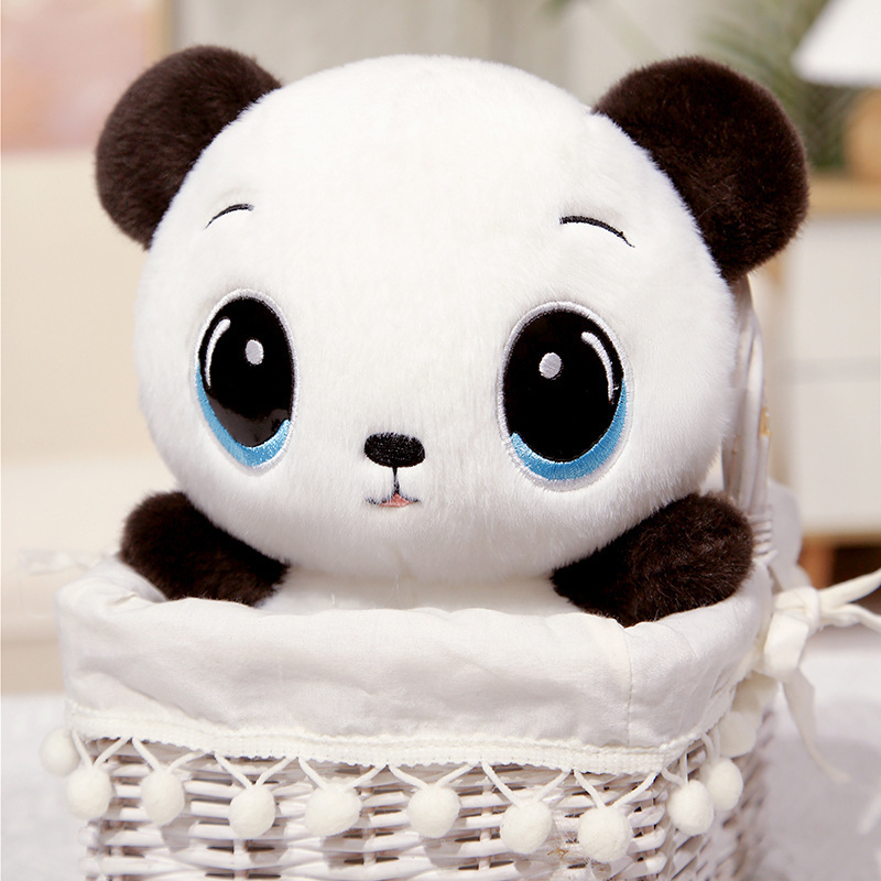 Wholesale cute Sitting Plush Panda Toys lovely stuffed animal plush panda toy for Kids