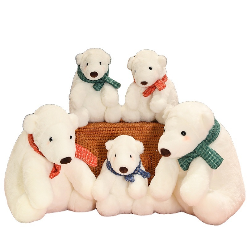 Wholesale New Cute Polar Bear plush toy with Scarf stuffed Soft Toy & Plush Polar Bears