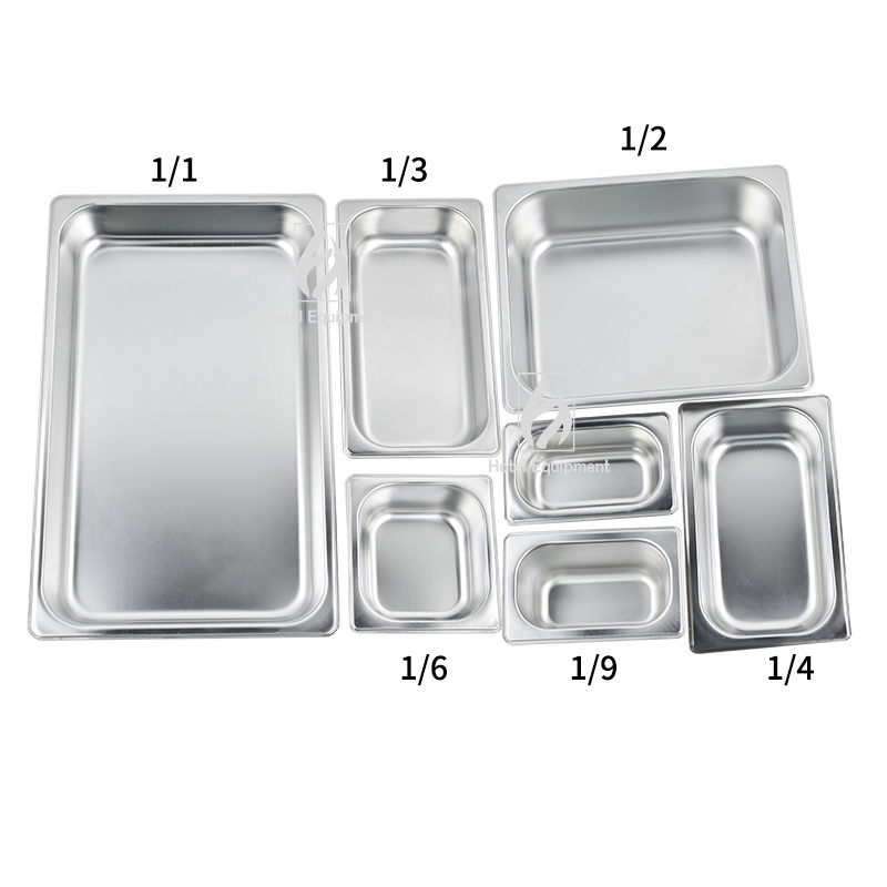 Restaurant Stainless Steel Ice Cream pan Buffet Gn Pan Gastronom Pan Food Storage Container