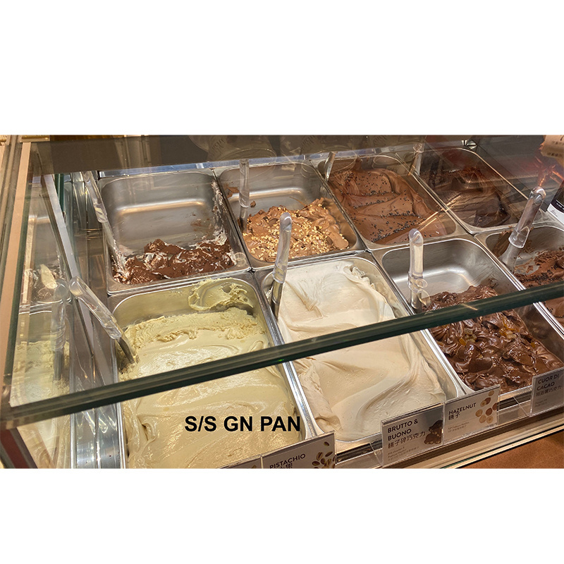 Restaurant Stainless Steel Ice Cream pan Buffet Gn Pan Gastronom Pan Food Storage Container