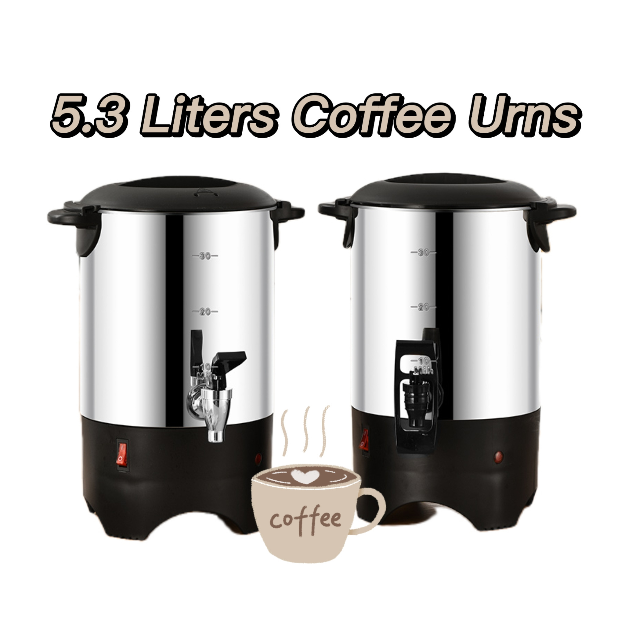 Coffee Urns 5.3 Liters Electric Heater water coffee tea urn maker Dispenser for Hotel tea urn