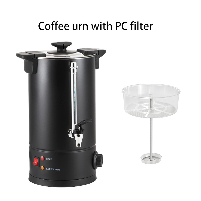 Household Restaurant Hotel 8L Coffee Urn Electric Stainless Steel Tea Urn Coffee Boiler with Filter