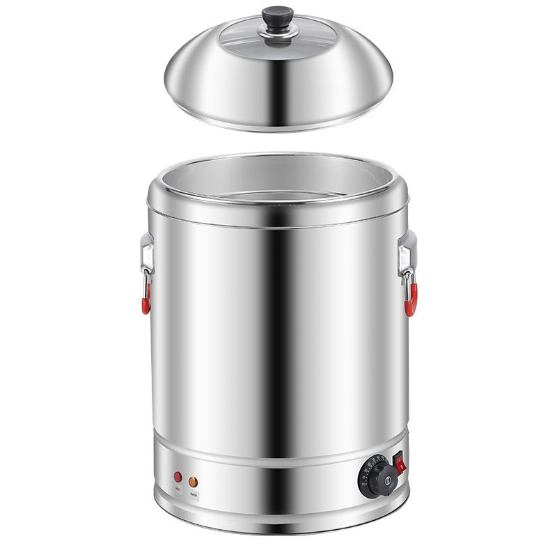 23L triply-wall Electric sweet corn food steamer with basket Kettle Milk Water urn Boiler keep warm