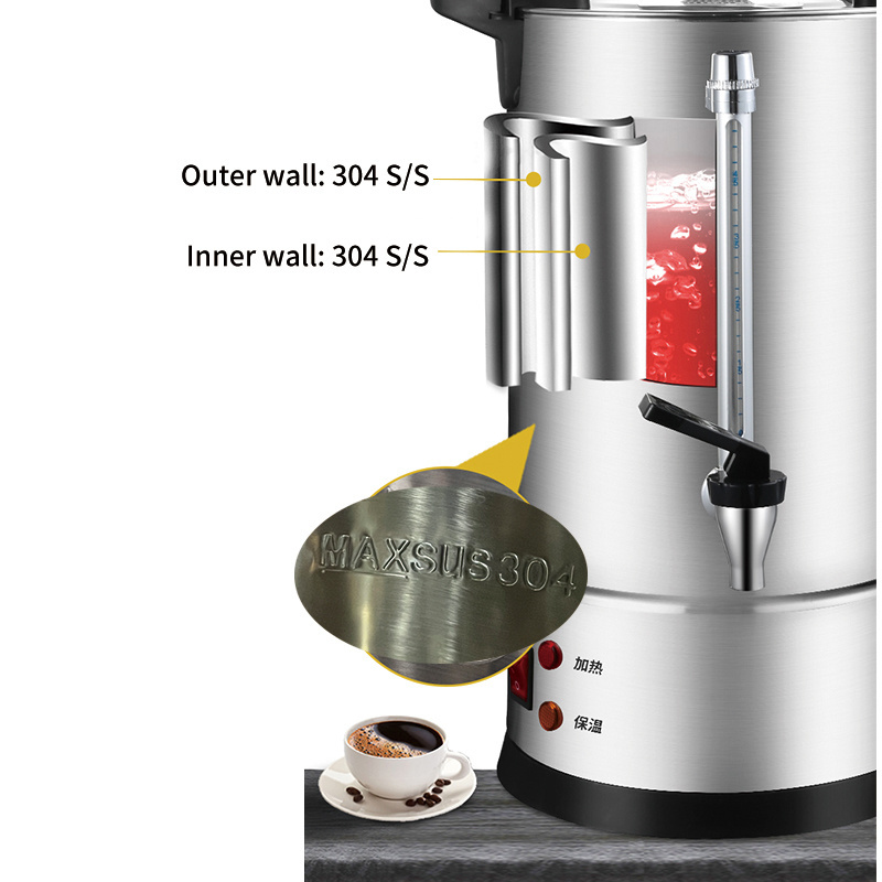 Commercial Electric Brewing Coffee Urn Tea Hot Water Boiler Dispenser With Drip Tray For Hotel Home