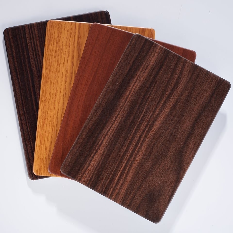 Wood grain aluminum siding panel