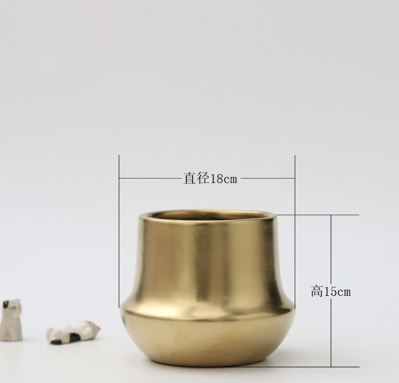 Modern electroplating golden ceramic flower pot home gardening creative succulent butterfly orchid pot hydroponic flower pot