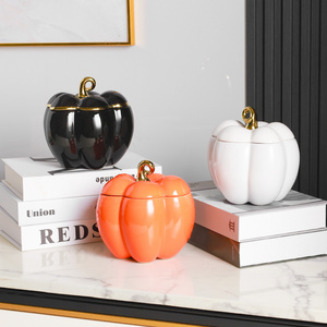 cookie sugar storage jar pumpkin shape fancy round containers jars set kitchen ceramic storage jars with lids