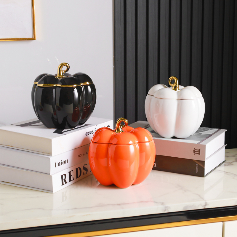 cookie sugar storage jar pumpkin shape fancy round containers jars set kitchen ceramic storage jars with lids