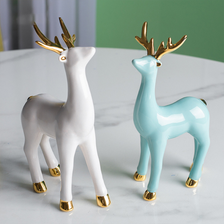 creative deer shaped tabletop luxury living room accessories decoration modern home decor