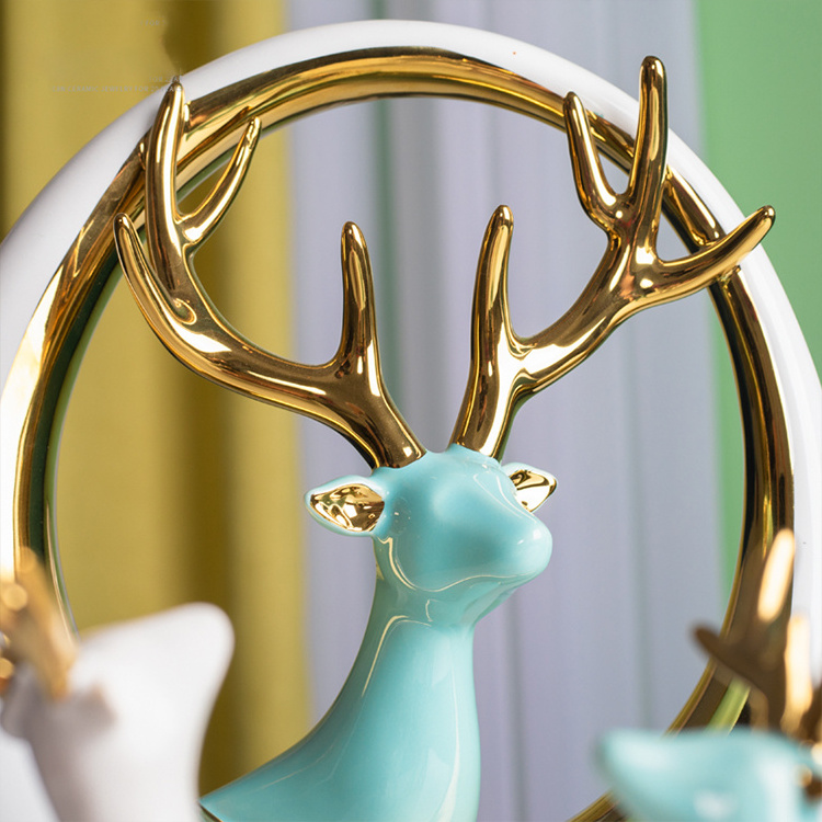 creative deer shaped tabletop luxury living room accessories decoration modern home decor