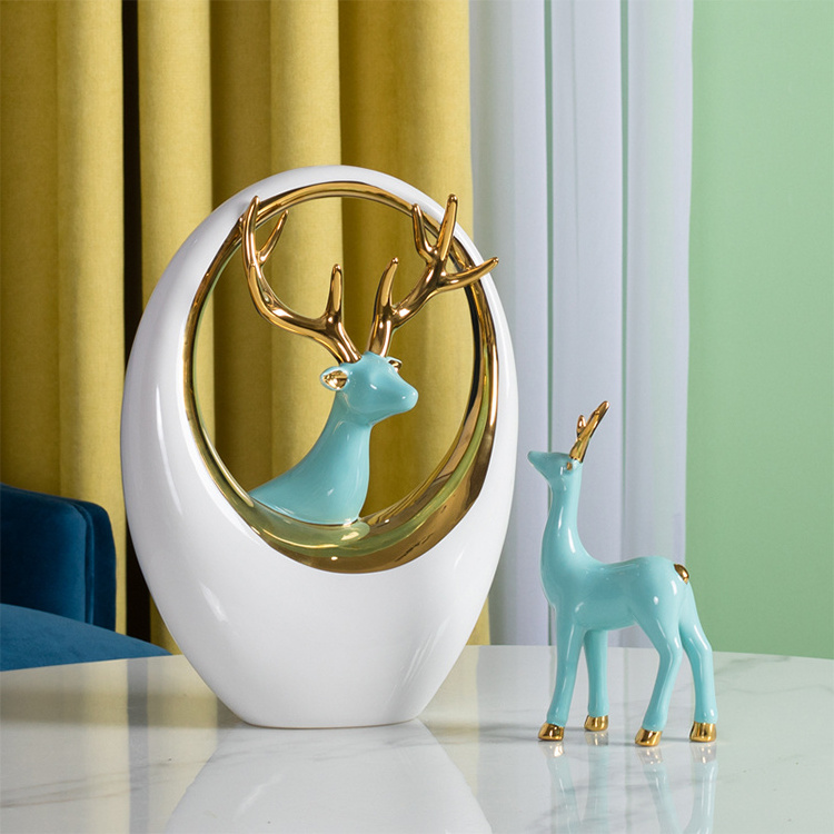 creative deer shaped tabletop luxury living room accessories decoration modern home decor