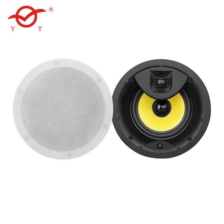 604A in ceiling speaker Blue tooth 25-180w White yellow metal magnetic grille abs material