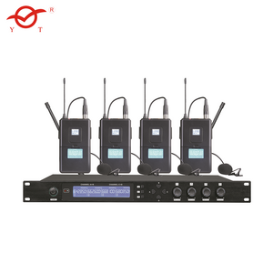 Professional UHF Four selectable Channel Wireless Microphone System