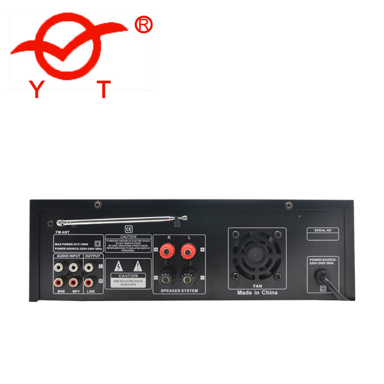 YATAO AV220V aluminum 100w usb mic black hifi 2.0 channel bass BT home amplifier for home theatre system