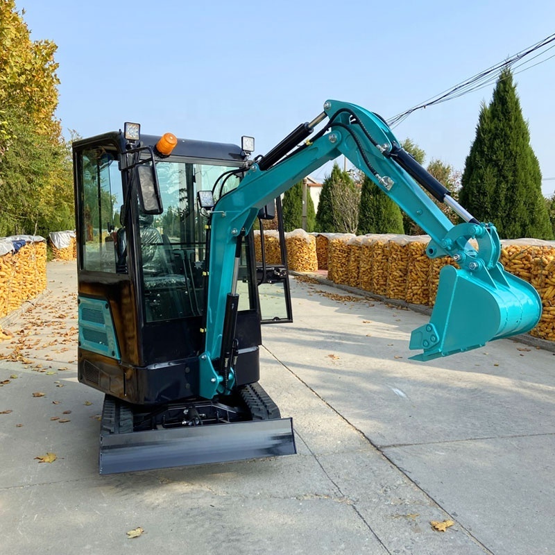 China Air Conditioner Mini Excavator 2 Ton Kubota Diesel Telescopic Arm Free Spare Parts 0.8 11.5 1.7 Ton Digger Small Bagger